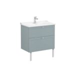 VitrA Root Classic Lavabo Dolabı, 80 cm, İki Çekmeceli, Klasik Lavabo, Mat Fiyord Yeşili - Görsel 4