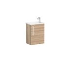 VitrA Root Flat Lavabo Dolabı, 45 cm, Bir Kapaklı, Dar, Köşeli Lavabo, Doğal Meşe, Sağ - Görsel 3