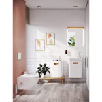 VitrA Sento Yan Ünite, 40 cm, Bir Kapaklı, Mat Beyaz, Sol - Görsel 4