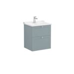 VitrA Root Classic Lavabo Dolabı, 60 cm, İki Çekmeceli, Klasik Lavabo, Mat Fiyord Yeşili - Görsel 3
