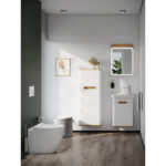 VitrA Sento Lavabo Dolabı, 50 cm, Bir Kapaklı, Dar, Aydınlatmalı, Mat Beyaz, Sol - Görsel 18