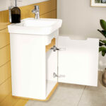 VitrA Sento Lavabo Dolabı, 50 cm, Bir Kapaklı, Dar, Aydınlatmalı, Mat Beyaz, Sağ - Görsel 7