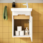 VitrA Sento Lavabo Dolabı, 50 cm, Bir Kapaklı, Dar, Aydınlatmalı, Mat Beyaz, Sağ - Görsel 3