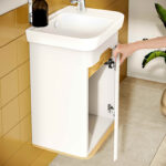 VitrA Sento Lavabo Dolabı, 50 cm, Bir Kapaklı, Dar, Aydınlatmalı, Mat Beyaz, Sağ - Görsel 9