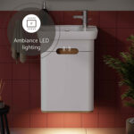 VitrA Sento Lavabo Dolabı, 50 cm, Bir Kapaklı, Dar, Aydınlatmalı, Mat Beyaz, Sol - Görsel 40