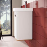 VitrA Sento Lavabo Dolabı, 50 cm, Bir Kapaklı, Dar, Aydınlatmalı, Mat Beyaz, Sol - Görsel 31