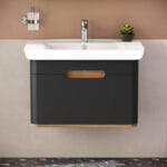 VitrA Sento Lavabo Dolabı, 80 cm, Bir Çekmeceli, Aydınlatmalı, Mat Antrasit - Görsel 6