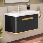 VitrA Sento Lavabo Dolabı, 100 cm, Bir Çekmeceli, Aydınlatmalı, Mat Antrasit - Görsel 15