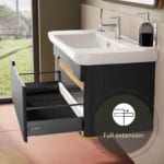 VitrA Sento Lavabo Dolabı, 100 cm, Bir Çekmeceli, Aydınlatmalı, Mat Antrasit - Görsel 4