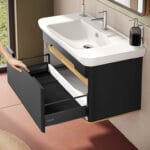 VitrA Sento Lavabo Dolabı, 100 cm, Bir Çekmeceli, Aydınlatmalı, Mat Antrasit - Görsel 17