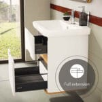 VitrA Sento Lavabo Dolabı, 65 cm, İki Çekmeceli, Aydınlatmalı, Mat Beyaz - Görsel 11