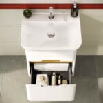 VitrA Sento Lavabo Dolabı, 65 cm, İki Çekmeceli, Aydınlatmalı, Mat Beyaz - Görsel 4