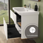 VitrA Sento Lavabo Dolabı, 100 cm, İki Çekmeceli, Aydınlatmalı, Mat Beyaz - Görsel 4