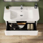 VitrA Sento Lavabo Dolabı, 100 cm, İki Çekmeceli, Aydınlatmalı, Mat Beyaz - Görsel 9