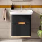 VitrA Sento Lavabo Dolabı, 65 cm, İki Çekmeceli, Aydınlatmalı, Mat Antrasit - Görsel 7