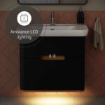 VitrA Sento Lavabo Dolabı, 80 cm, İki Çekmeceli, Aydınlatmalı, Mat Antrasit - Görsel 4