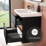 VitrA Sento Lavabo Dolabı, 80 cm, İki Çekmeceli, Aydınlatmalı, Mat Antrasit - Görsel 12