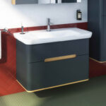 VitrA Sento Lavabo Dolabı, 100 cm, İki Çekmeceli, Aydınlatmalı, Mat Antrasit - Görsel 5