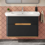 VitrA Sento Lavabo Dolabı, 100 cm, İki Çekmeceli, Aydınlatmalı, Mat Antrasit - Görsel 6