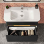 VitrA Sento Lavabo Dolabı, 100 cm, İki Çekmeceli, Aydınlatmalı, Mat Antrasit - Görsel 13