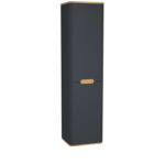 VitrA Sento Boy Dolabı, 40 cm, İki Kapaklı, Çamaşır Sepetli, Prizli, Mat Antrasit, Sol
