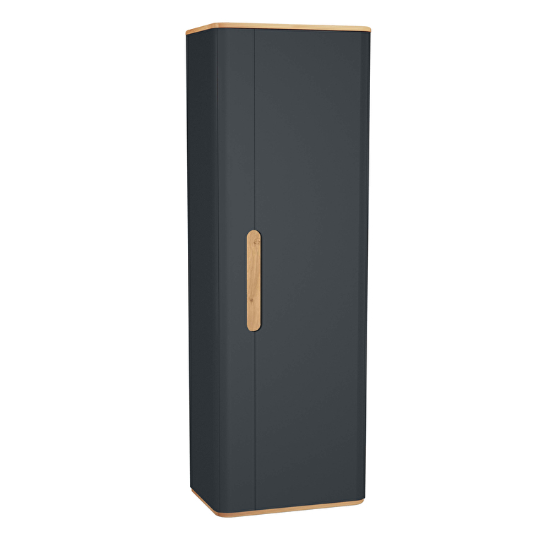 60865_538fc8c4f3346bf2926337199497143af3ce3ccf-1.jpg VitrA Sento Boy Dolabı, 55 cm, Bir Kapaklı, Temizlik Gereçleri İçin, Mat Antrasit, Sağ - Görsel 1