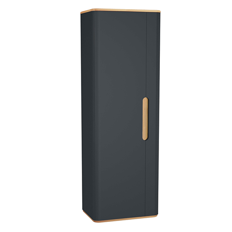 60868_925def6269a3a9698dd3b05b0bcec3bf456d56ad-1.jpg VitrA Sento Boy Dolabı, 55 cm, Bir Kapaklı, Temizlik Gereçleri İçin, Mat Antrasit, Sol - Görsel 1