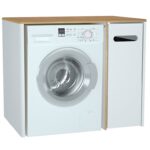 VitrA Sento Demonte Çamaşır Makinesi Ünitesi, 105 cm, Bir Çekmeceli, Çamaşır Sepetli, Mat Beyaz, Sağ
