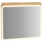 VitrA Sento Düz Ayna, 80 cm, Aydınlatmalı, Açık Meşe