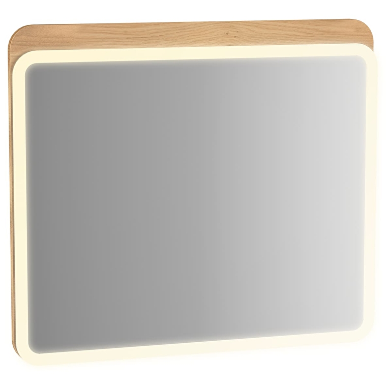60890_6c2b0effa0870ec21db4dc237de88eab9cbae72e-1.jpg VitrA Sento Düz Ayna, 80 cm, Aydınlatmalı, Açık Meşe - Görsel 1