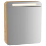 VitrA Sento Dolaplı Ayna, 60 cm, Bir Kapaklı, Aydınlatmalı, Açık Meşe, Sağ