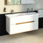 VitrA Sento Lavabo Dolabı, 130 cm, İki Çekmeceli, Çift Hazneli Lavabolu, Aydınlatmalı, Mat Beyaz - Görsel 3