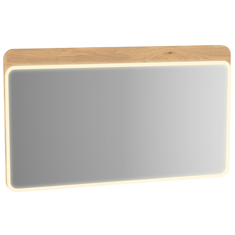 61193_bf86a889f8c9f6a3a3602d3e591b71fd7597b195-1.jpg VitrA Sento Düz Ayna, 120 cm, Aydınlatmalı, Açık Meşe - Görsel 1