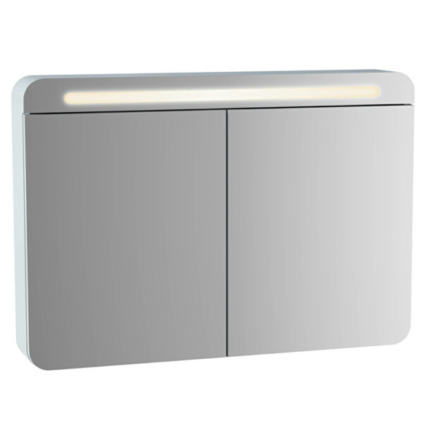 VitrA Sento Dolaplı Ayna, 100 cm, İki Kapaklı, Aydınlatmalı, Mat Beyaz