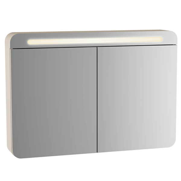 VitrA Sento Dolaplı Ayna, 100 cm, İki Kapaklı, Aydınlatmalı, Mat Antrasit