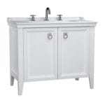 VitrA Valarte Lavabo Dolabı, 100 cm, İki Kapaklı, Etajerli Lavabolu, Üç Armatür Delikli, Mat Beyaz