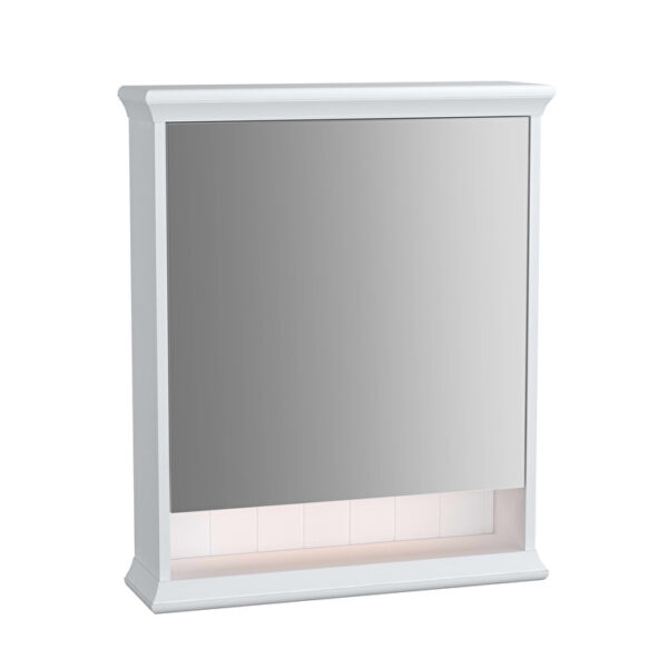VitrA Valarte Dolaplı Ayna, 65 cm, Bir Kapaklı, Mat Beyaz, Sağ