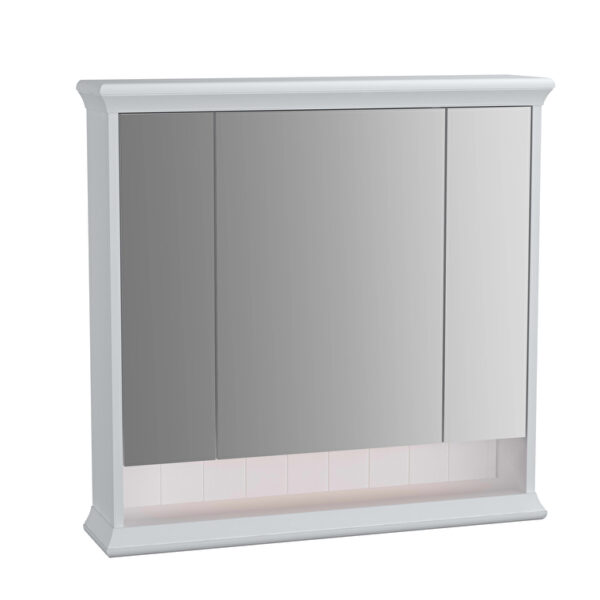VitrA Valarte Dolaplı Ayna, 80 cm, Üç Kapaklı, Mat Beyaz
