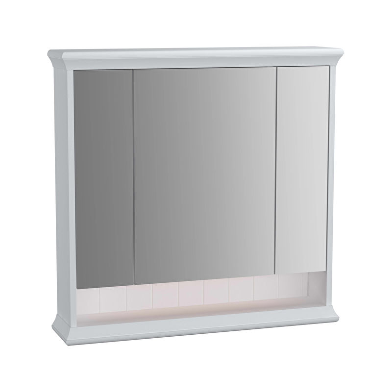 62231_0ea603568f130a8f6ce29d9416baf72fb7300ff8-1.jpg VitrA Valarte Dolaplı Ayna, 80 cm, Üç Kapaklı, Mat Beyaz - Görsel 1