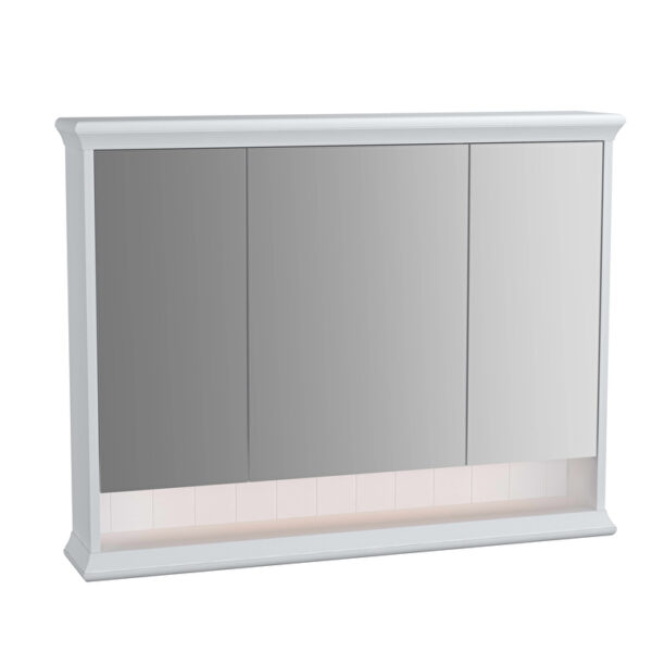 VitrA Valarte Dolaplı Ayna, 100 cm, Üç Kapaklı, Mat Beyaz
