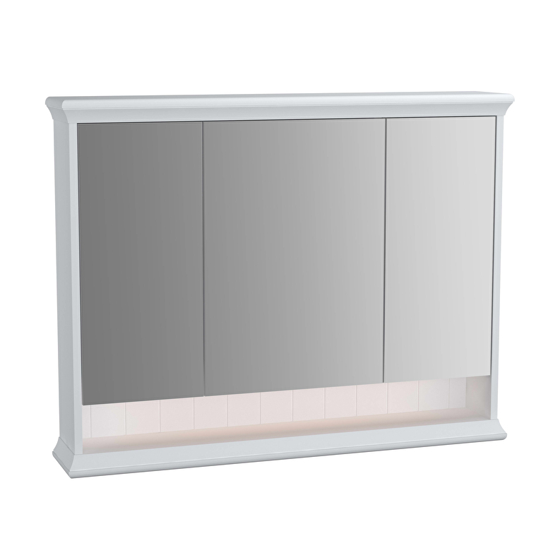 62234_ee4b4799ca7c61bde362d79bc0a76222ca59b0dc-1.jpg VitrA Valarte Dolaplı Ayna, 100 cm, Üç Kapaklı, Mat Beyaz - Görsel 1