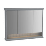VitrA Valarte Dolaplı Ayna, 100 cm, Üç Kapaklı, Mat Gri