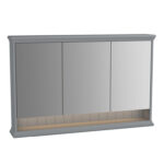 VitrA Valarte Dolaplı Ayna, 120 cm, Üç Kapaklı, Mat Gri