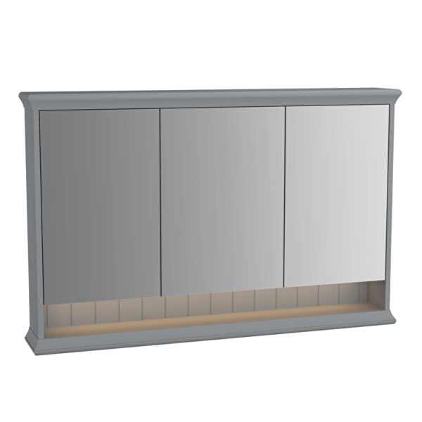 VitrA Valarte Dolaplı Ayna, 120 cm, Üç Kapaklı, Mat Gri