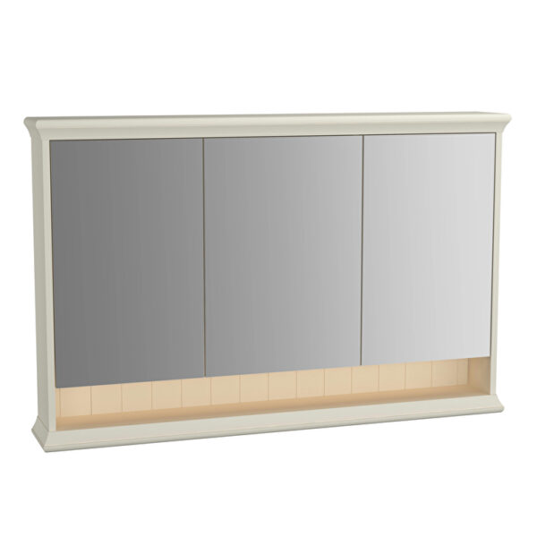 VitrA Valarte Dolaplı Ayna, 120 cm, Üç Kapaklı, Mat Fildişi