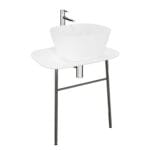 VitrA Plural Tezgah Ünitesi, 70 cm, Asma, Alçak, Tek Armatür Delikli, Parlak Beyaz Seramik Tezgah, Lavabosuz