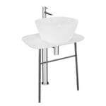 VitrA Plural Tezgah Ünitesi, 70 cm, Serbest, Alçak, Tek Armatür Delikli, Mat Beyaz Seramik Tezgah, Lavabosuz