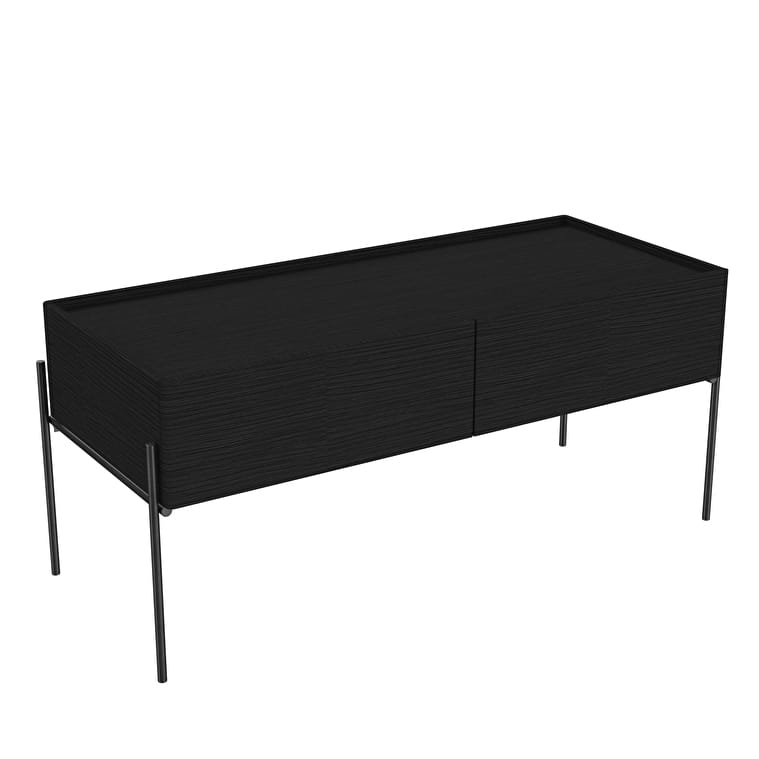 64111_2138fd958244ed64353c9bd052989c5bc0765ce5-1.jpg VitrA Equal Alt Ünite, 100 cm, İki Çekmeceli, Hareli Siyah Meşe - Görsel 1