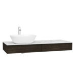 VitrA Origin Tezgah, 120 cm, İki Çekmeceli, Sol Sifon Delikli, Karaağaç
