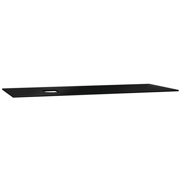 VitrA Origin Üst Tezgah, 120 cm, Cam, Armatür Deliksiz, Sol Sifon Delikli, Siyah